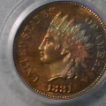 1881 PCGS PR 64 RB Indian Cent Rainbow Colors!!! $545.