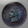 1884 NGC PF 65 BN Indian Cent...Violet Blue Color...Outstanding! $875.